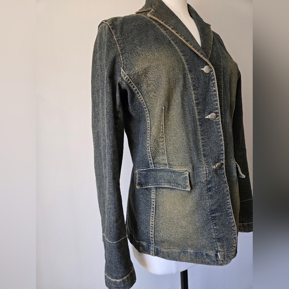 MARC AUREL Denim Fitted Jacket. Size 42 - Picture 5 of 13